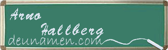Arno Hallberg Visitenkarte